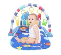 Baby Tunes and Language Discovery Play Gym with Piano, Mat with Detachable Activity Toys, Lights, Sounds and Music for Newborn Aged 0 to 36 Months