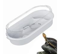 Baby Turtle Aquarium - Transparent Habitat, Mini Crustacean Shelter | Filtered Water Container, Illuminated Rest , Display Aquarium for Turtles, Crabs, Snails, Frog