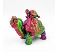 Baby Turtle Inside The Turtle Shell 3D Printed Tortoise Model,Flexible Animals Toy Statue,Movable Joints,Home Office Decor,Interesting Festival Gifts toco, Executive Desk Animals Toy