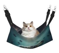 Baby Turtles and Sea Turtles Cat Hammock for Cage Hanging Soft Pet Hammock Bed with Adjustable Straps and Metal Hooks Reversible Double Sided Hanging Bed Soft Sleeping Hammock for Cats