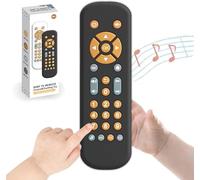 Baby TV Remote Toy, Light & Sound Sensory, Black