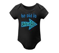 Baby Twins Bodysuits He_She Did It Twin Outfit Girl Romper With Hat Set Black-style-1 18months