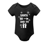 Baby Twins Bodysuits He_She Did It Twin Outfit Girl Romper With Hat Set Black-style-15 18months