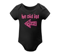 Baby Twins Bodysuits He_She Did It Twin Outfit Girl Romper With Hat Set Black-style-4 9months