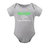Baby Twins Bodysuits He_She Did It Twin Outfit Girl Romper With Hat Set Gray-style-9 12months