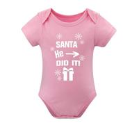Baby Twins Bodysuits He_She Did It Twin Outfit Girl Romper With Hat Set Pink-style-15 24months