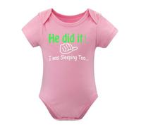 Baby Twins Bodysuits He_She Did It Twin Outfit Girl Romper With Hat Set Pink-style-9 6months