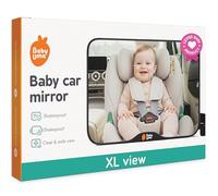 Baby Uma Baby Car Mirror - Clear-View Shatterproof Back Seat Mirror for Baby, Easy On 'n Off with Stay-Put Buckles, Newborn Essentials & Car Accessories (9.4 x 6.4 in/24 x 16 cm)