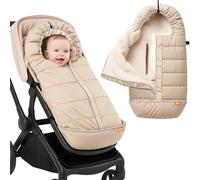 Baby Uma Pram Footmuff for Pushchair Universal - Oeko-TEX® Standard 100, Fleece-Lined & Wateproof Pram Liner with Drawstring Hood, Universal Footmuff for Stroller, Fits 3 & 5-Point Harnesses