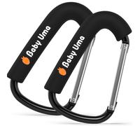 Baby Uma XL Pram Hooks (2 Pack) - Extra Large Carabiner Clip, Universal Stroller