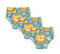 Baby Underwear Potty Training Reusable Overnight Potty Training Underwear Pants Training Panties for Toddler Girls 2T Blue Cartoon Cute Lions