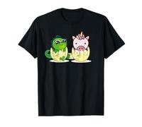 Baby Unicorn and Dinosaur Hatchling Fantasy Humor T-Shirt