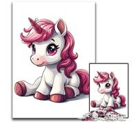 Baby Unicorn Cute Jigsaw Puzzles for Adults 1000 Piece Wooden Jigsaw Brain Challenge Game for Teenagers & Family Interaction 1000 PCS(75x50cm)