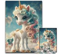 Baby Unicorn Cute Puzzles 1000 Pieces for Adults Jigsaw Puzzles for Teenagers & Family Fun DIY Brain Teaser Game Gift 1000 PCS(38x26cm)