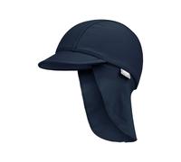 Sterntaler Plain Peaked Cap - Unisex Baby Summer Hat and Neck Protection - UV Protection 50+ Hat Made of Swimwear Fabric - Lightweight & Quick Drying - Children's Headwear - Swimwear - Colour Navy