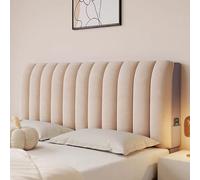 Baby Velvet Bed Headboard Covers Thickened Quilted Upholstered Stretch Bed Head Cover Bed Headboard Slipcover Double Single Queen King Wood/Leather Head Board Protector for Bedroom Décor(100cm,Brown1)