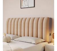 Baby Velvet Bed Headboard Covers Thickened Quilted Upholstered Stretch Bed Head Cover Bed Headboard Slipcover Double Single Queen King Wood/Leather Head Board Protector for Bedroom Décor(150cm,Brown2)
