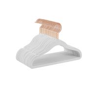 Baby Velvet Hangers, Cloud White + Silver / 30