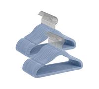 Baby Velvet Hangers, Pale Blue + Silver / 50
