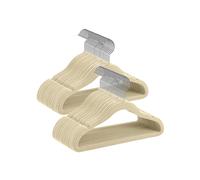 Baby Velvet Hangers, Sand Beige + Silver / 50