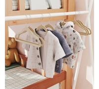 Baby Velvet Hangers, Sand Beige + Silver / 50