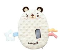 Baby Vibrating Soother, Cute Animal Crib Soother for Sleep, 3 Adjustable Vibration Modes, Infant Portable Sleep Soothing Doll Toy for Home White
