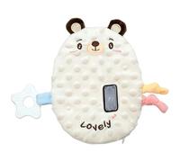 Baby Vibrating Soother, Cute Animal Crib Soother for Sleep, 3 Adjustable Vibration Modes, Infant Portable Sleep Soothing Doll Toy for Home & Travel, White, Crib Vibrating