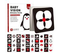 Baby Vision Stimulation Cards - Baby Vision Stimulation | High Contrast Cards for Children | Early Learning Developmental Kids Toys, Educational Interactive Visual Flashcard for Toddler 0-3