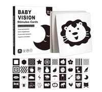 Baby Vision Stimulation Cards - Baby Vision Stimulation | High Contrast Cards for Children | Early Learning Developmental Kids Toys, Educational Interactive Visual Flashcard for Toddler 0-3
