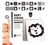 Baby Vision Stimulation Cards - High Contrast Toddler flashcardz, infantt Learning Cards | Visual Development Tools, Early Education Activity Set, Engaging Black White Patterns, for children ages 0-3