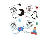 Baby Vision Stimulus Cards, 4 Sets, Visual Development, 0-36 Months, 40 Cards Each, 5.7x5.7in