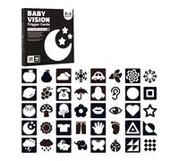 Baby Visual Stimulation Card High Contrast Black White Sensory Development Toy Cards