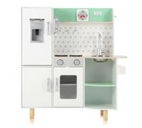 Baby Vivo Kids Wooden Play Kitchen Children Cooking Pretend Role Play Child Toy Culinary Washing machine Ice machine - Gustavo in White