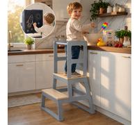 Baby Vivo Kitchen Step Stool Toddler Kids Helper with Safety Rail Learning Tower