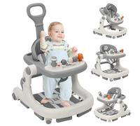 Baby Walker,3-in-1 Baby Walker with Anti-Rollover Design & Adjustable Height,Sensory Push Walker with Lights/Music,Walkers for Boys and Girls,Activity Walker for Babies 6-12 Months