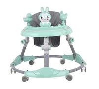 Baby Walker, Adjustable Height Baby Walker with Wheels Comfortable and Breathable Folding Infant Toddler Walker for Ages 6 to 18 Months Learning Walking (Green)