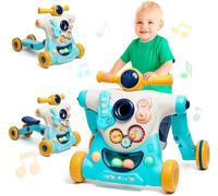 Baby Walker First Step Weight Gain Design Push Along Walker Toy with Shapes Sounds Music Activity Center Sit to Stand Learning Suitable for Toddler Boys & Girls