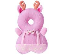 Baby Walker Head Protector Backpack, Toddler Adjustable Baby Head Protection Fall Pillow Safety Pad for Baby Walking and Crawling (Elk)