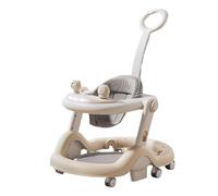 Baby Walker, Height-Adjustable, Universal Wheels, Suitable for Babies from 6 Months to 18 Months, Suitable for Young Children to take Their First Steps(Coffee)