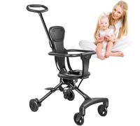 Baby Walking Artifact - Lightweight Foldable Pushchair | 360 Degree Rotating Stroller, 22 x 18 x 31 Inch Two-Way Pushchair for Walking Your Baby, Foldable One-Touch Pushchair