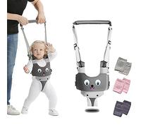 Baby Walking Harness, Adjustable Handheld Kids Walker Helper Toddler Infant Walker Harness Assistant Belt, Made of Breathable Knitted Fabric Layers,with 3pcs Baby Crawling Knee Pads