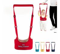 Baby Walking Harness for Toddler, Adjustable Toddlers Assistance Learn to Walk, Babies Walking Helper Prevent Getting Lost, Handheld Belt Support Assist (Red)
