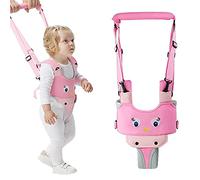 Baby Walking Harness, IULONEE Toddler Assistant Walking Learning Helper Adjustable Safe Stand Hand Held Walking Belt Safety Harness for Infant (Pink)