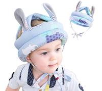 Baby Walking Safety Helmet, Breathable Head Protection Cushion Hat for Toddlers, Anti-Fall Safety Cap for Walking and Playing - Blue