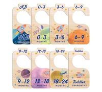 Baby Wardrobe Dividers - 8Pcs Unisex Baby Clothes Dividers 24 Months Newborn Baby Gifts, Baby Clothes Organiser and Drawer Dividers Baby Hangers Baby Nursery Accessories