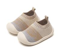 Baby Warm First Walking Shoes Anti-Slip Soft Sole Slipper Booties Breathable Barefoot Walkers Lightweight Non-Slip Sneakers Anti Slip with Rubber Yellow