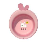 Baby Wash Basin - Folding Bath Bowl Washing, Cartoon Face Foot Tub | Portable Foldable Washbasin for Home, Nursery, Travel, Bathing, and Daily Sink Cleaning (32x37x9.5cm/12.6x14.57x3.74 Inches)