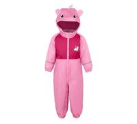 Regatta Kids Mudplay III Waterproof Puddle Suit Hooded Reflective Breathable Rainsuit Pink