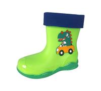 Baby Wellington Wellies Kids Rain Boots Booties Shoes Welly Galoshes | Pull On Style, Dinosaur Print Upper, Reinforced Toe Bumper, Tall Slim Shaft, Flexible PVC Shell, Glossy Wipe Clean Upper