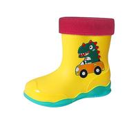 Baby Wellington Wellies Kids Rain Boots Booties Shoes Welly Galoshes | Pull On Style, Dinosaur Print Upper, Reinforced Toe Bumper, Tall Slim Shaft, Flexible PVC Shell, Glossy Wipe Clean Upper